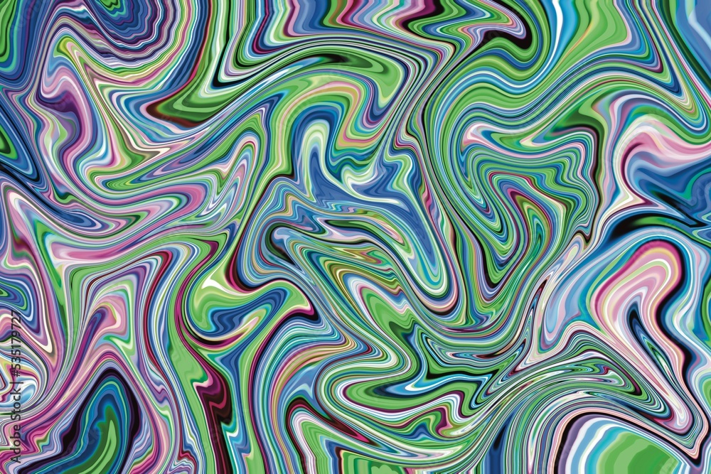 Illustration of Modern colorful liquid background. Flow rainbow Colorís Liquid shape. Abstract design.