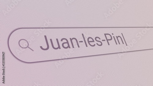 Search Bar Juan les Pins 
Close Up Single Line Typing Text Box Layout Web Database Browser Engine Concept