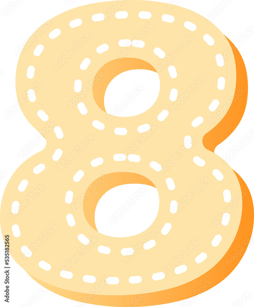 cartoon dot line typographic design art number