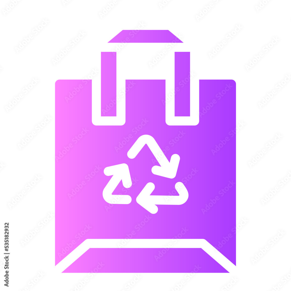 recycle bag gradient icon recycle bag gradient icon