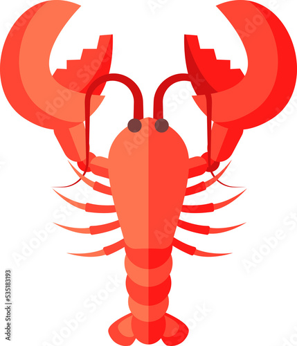 Cartoon red lobster illustration