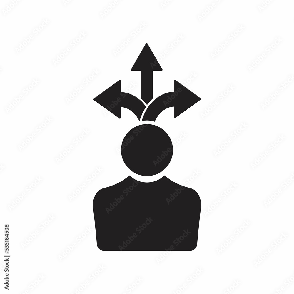 Direction personal traits icon. Simple illustration of Direction personal traits icon for web design isolated on white background Direction personal traits icon. Simple illustration of Direction personal traits icon for web design isolated on white background