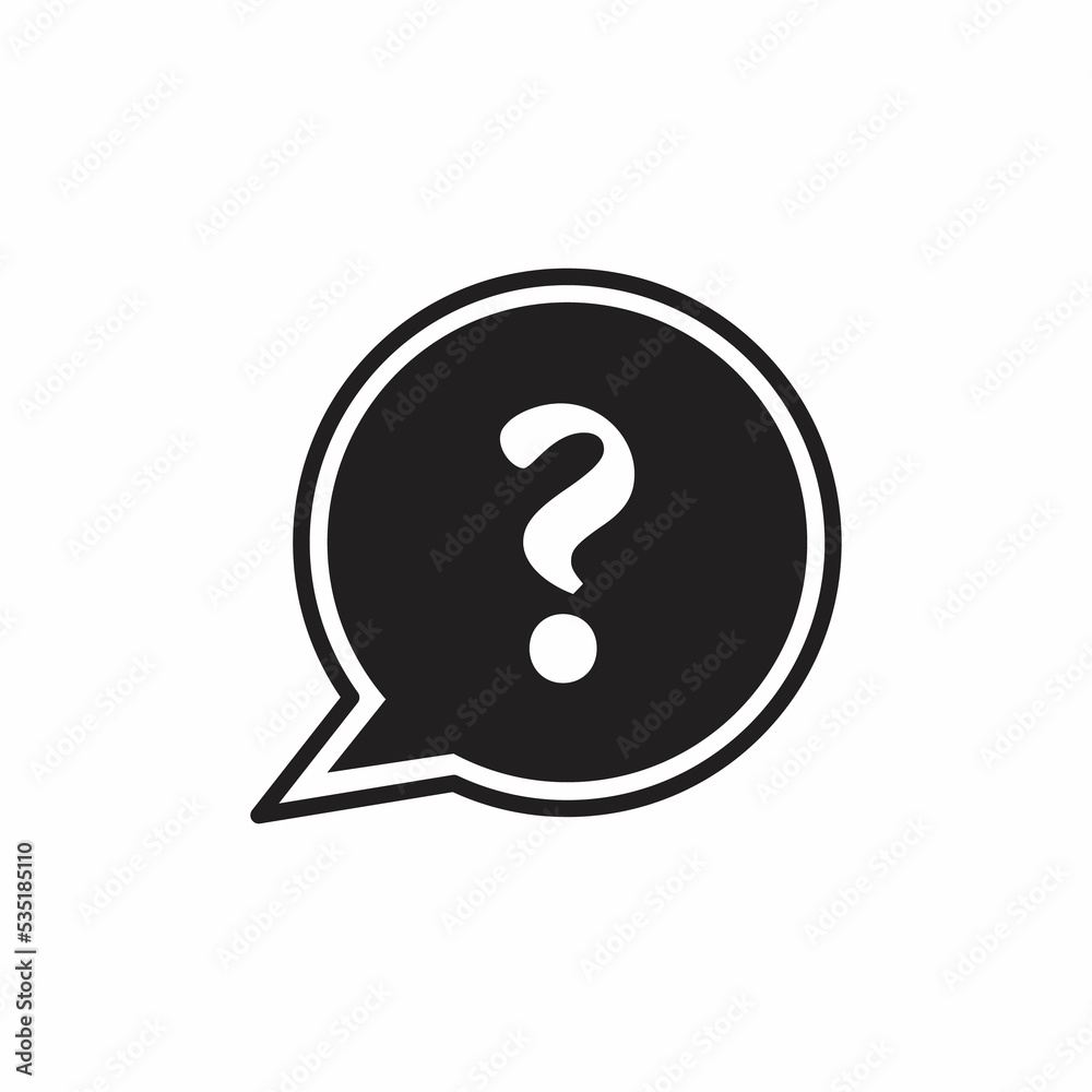 Chat, question icon. One of set web icons Chat, question icon. One of set web icons