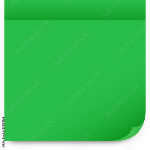 paper note green color