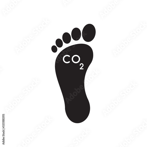 carbon footprint environmental damage global warming symbol