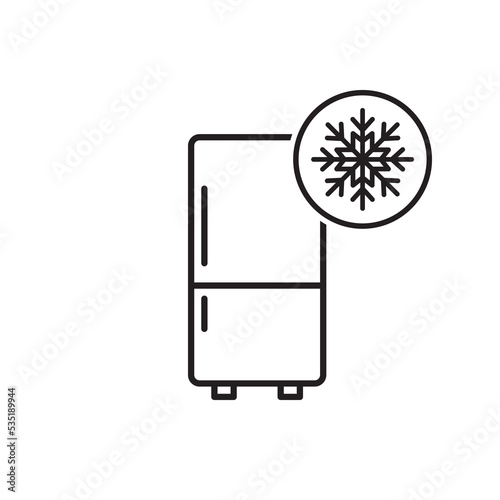 freezer cold flat icon
