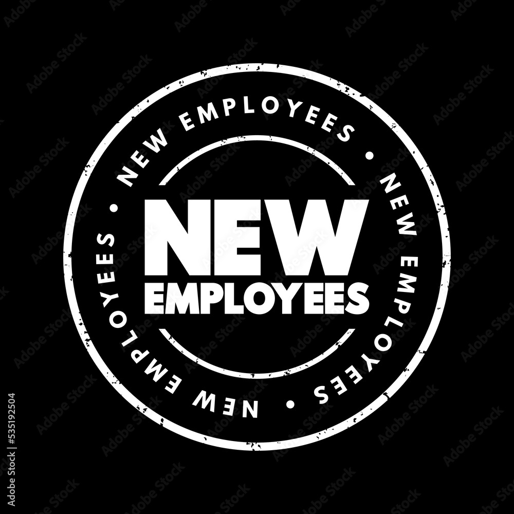 New Employees text stamp, concept background