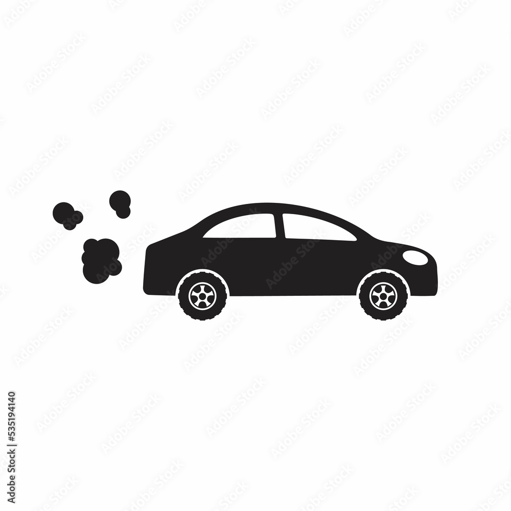 Fototapeta premium car pollution Icon