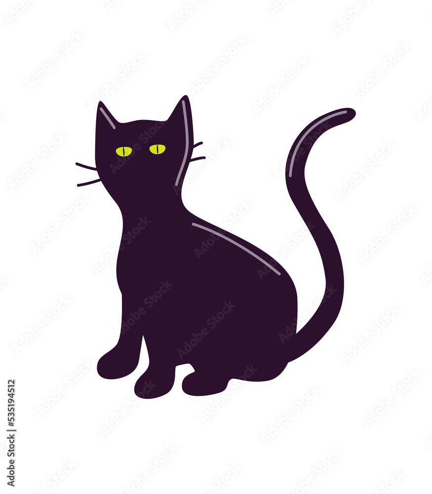 Cat cartoon character of a pet. Vector illustration, funny cat. Isolate on white. Cat cartoon character of a pet. Vector illustration, funny cat. Isolate on white.