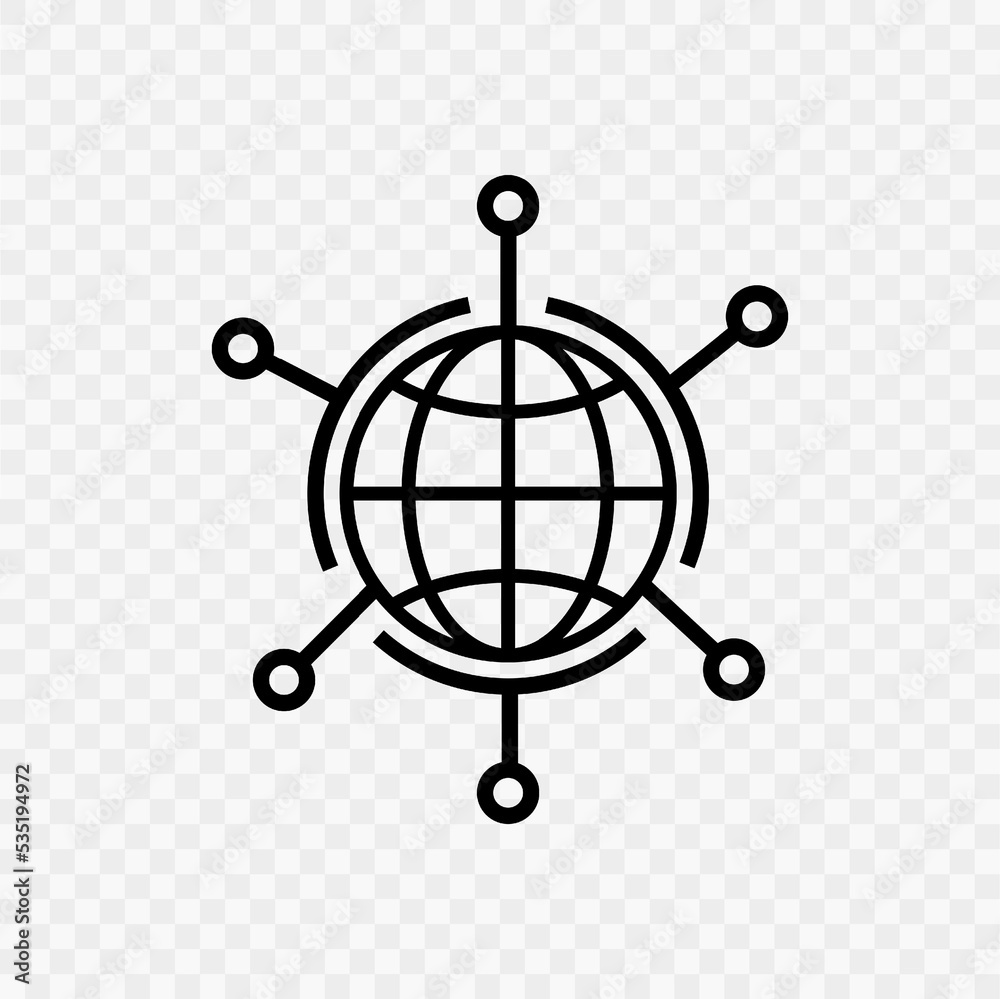 Global networking icon. Digital technology social network global connect simple business logo. Vector illustration Global networking icon. Digital technology social network global connect simple business logo. Vector illustration