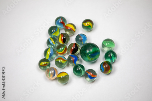 Colorful game marbles
