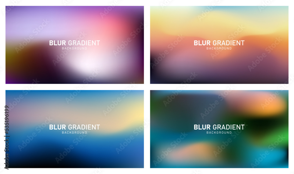 Colorful modern gradient blur background design