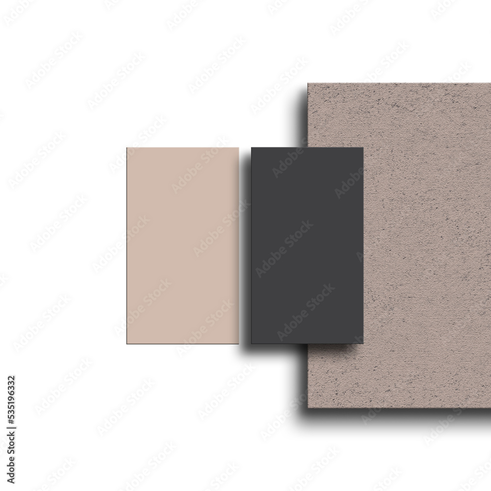 Fototapeta premium Dark business card on Particle board mockup