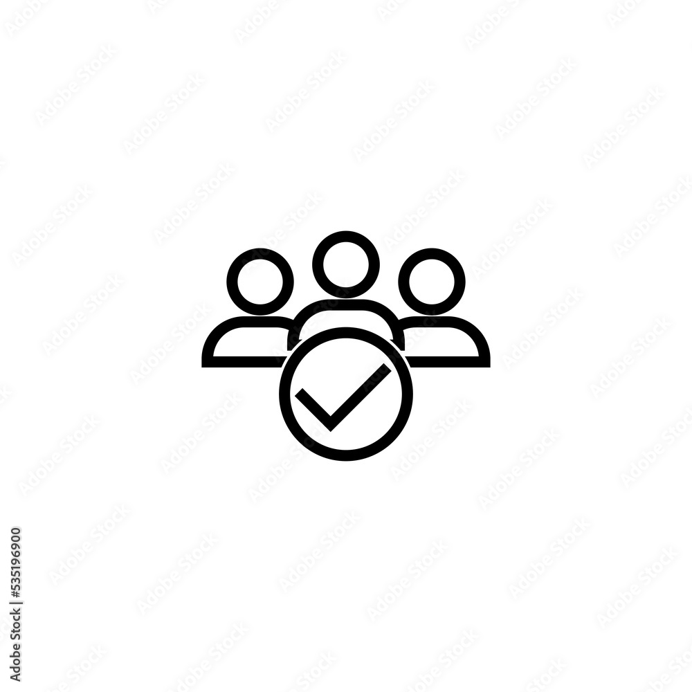 Membership line icon isolated on white background Membership line icon isolated on white background