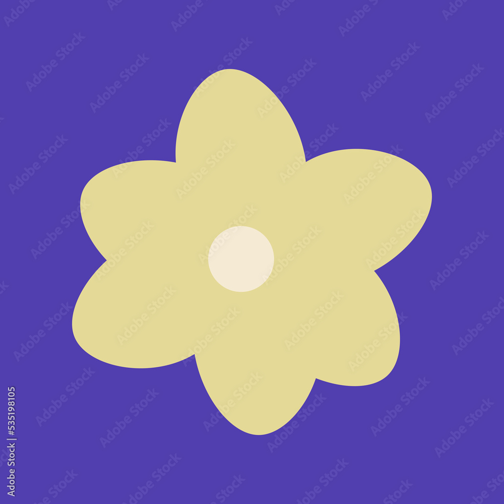 Flower, top view, illustration, vector Flower, top view, illustration, vector
