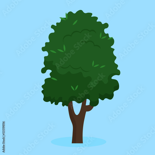 tree on the blue background