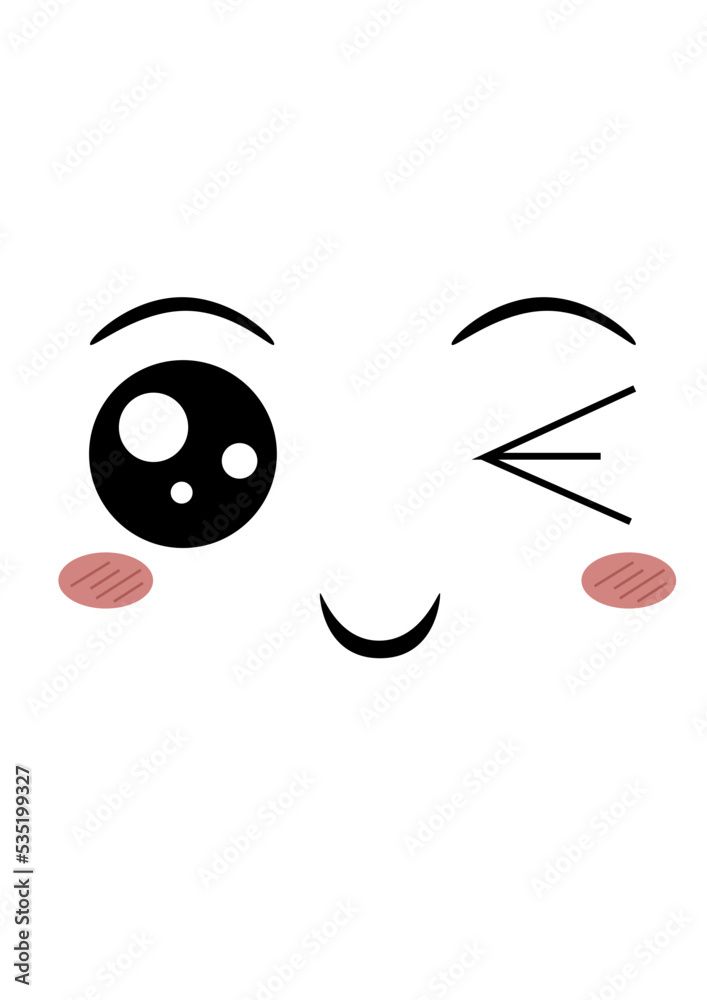 Fototapeta premium Cute Emoticon Face