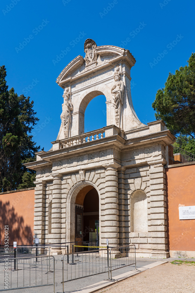 Gateway to Palentine Hill (Biglietteria Palatino) in Rome, Italy Gateway to Palentine Hill (Biglietteria Palatino) in Rome, Italy