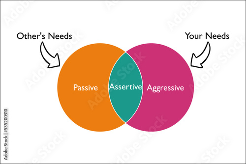 the assertiveness which is combination of aggressive and passive photo