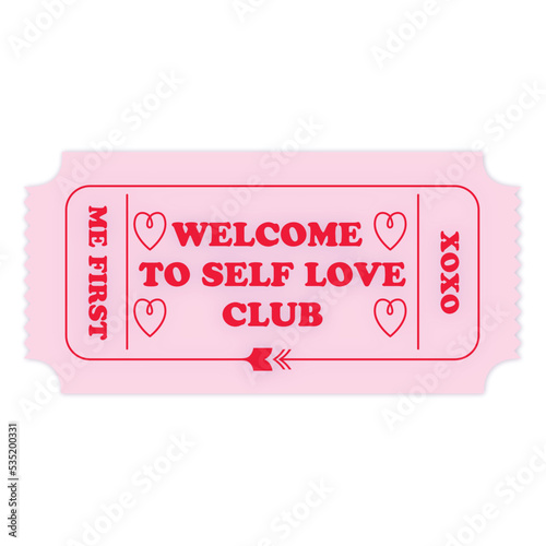 Club ticket vector illustration