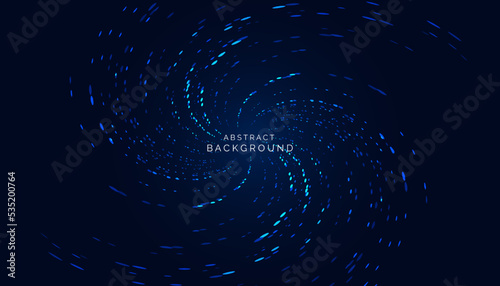 abstract technology futuristic concept circle dot spiral blue digital on hi tech future blue background network.Vector illustration