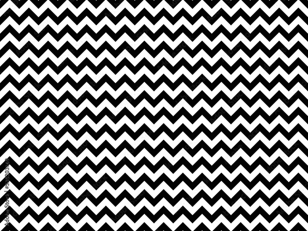 Fototapeta premium Seamless chevron pattern, zigzag pattern with black and white striped lines