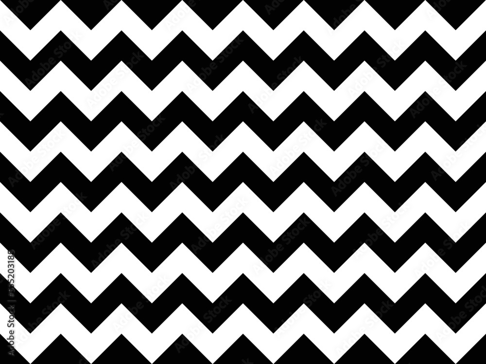 Seamless zigzag pattern, chevron pattern with black and white striped lines Seamless zigzag pattern, chevron pattern with black and white striped lines