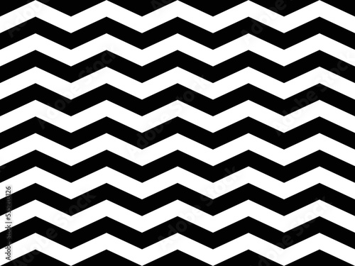 Seamless chevron pattern, zigzag pattern with black and white striped lines