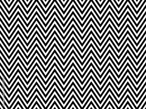 Seamless zigzag pattern, chevron pattern with black and white striped lines