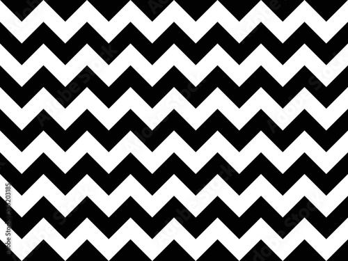 Seamless zigzag pattern, chevron pattern with black and white striped lines