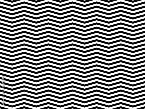 Seamless zigzag pattern, chevron pattern with black and white striped lines