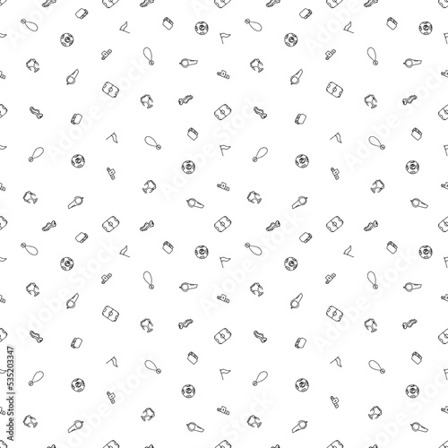 Seamless football pattern. Doodle football illustration. Football background