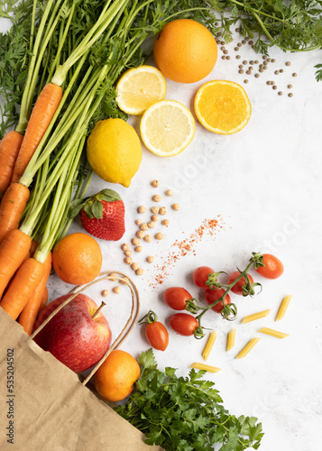 Shopping bag with vegetables