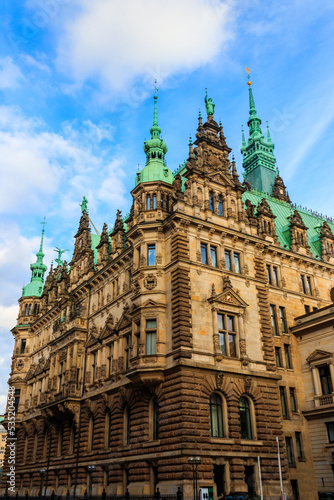 Hamburg city hall or Rathaus in Hamburg, Germany