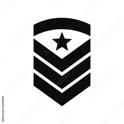 Sergeant military rank vector illustration icon