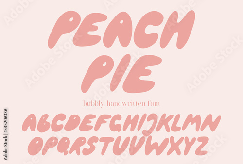Hand drawn trendy font. Custom handwritten alphabet. Original Letters. Vintage retro hand drawn typeface . Vector illustration.