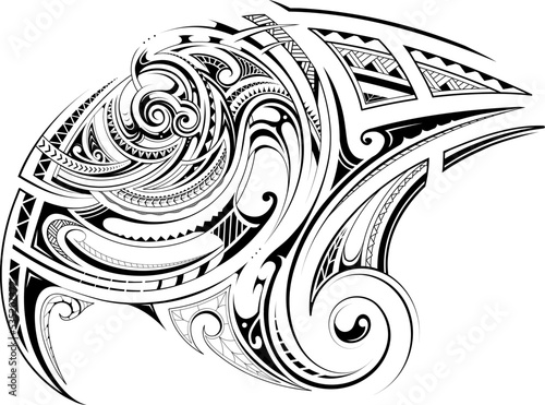 Polynesian tribal tattoo design