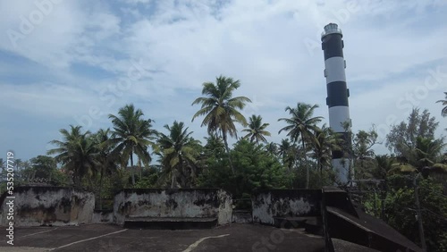 Anchuthengu or Anjengo light house, Thiruvananthapuram, Kerala photo