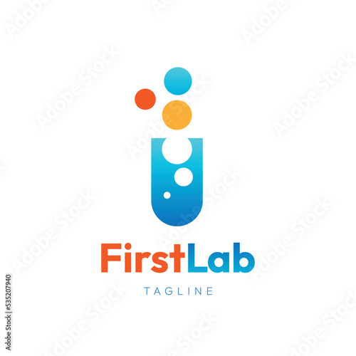 Simple Laboratory Logo Design Template