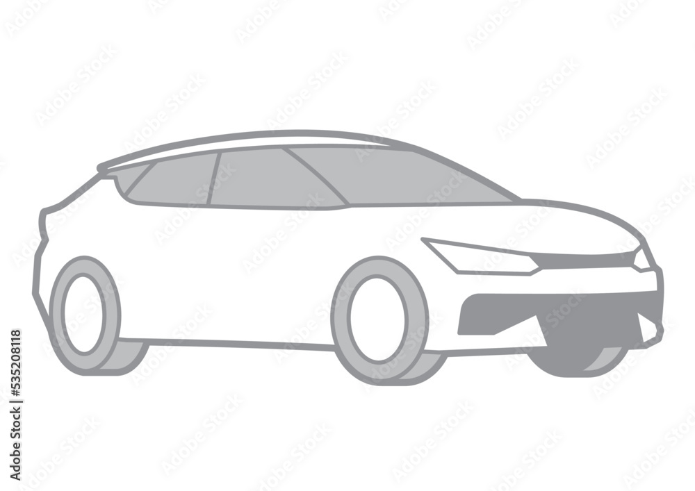 KOREAN CROSSOVER - VECTOR ILLUSTRATOR ON WHITE BACKGROUND - SPORTCAR_T019 : 535208118 KOREAN CROSSOVER - VECTOR ILLUSTRATOR ON WHITE BACKGROUND - SPORTCAR_T019 : 535208118