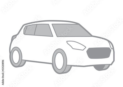 JAPANESE COMPACT VEHICLE - VECTOR ILLUSTRATOR ON WHITE BACKGROUND - SPORTCAR_T017   535208116