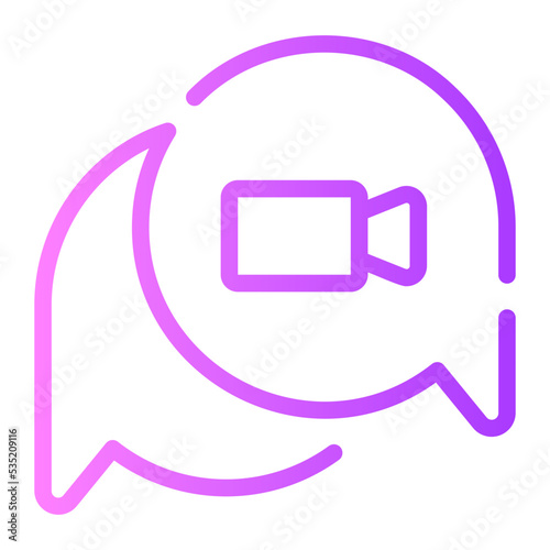 video call gradient icon