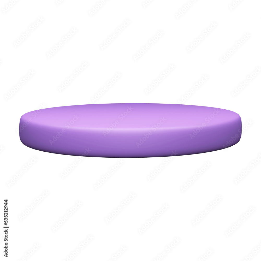 Empty Purple Podium Element In 3D Style. Empty Purple Podium Element In 3D Style.
