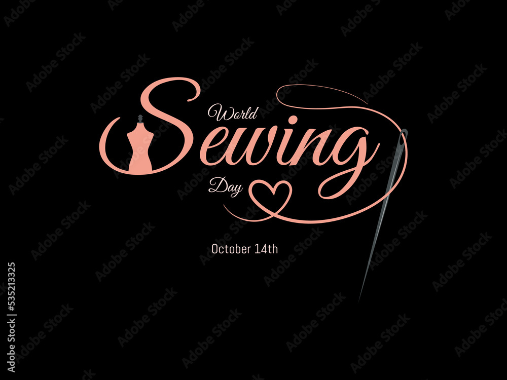 Mannequin on text world day of the seamstress. October 14th