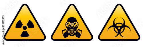 radiation warning sign hazard isolated