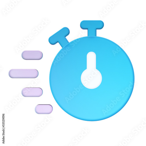 timer 3d render