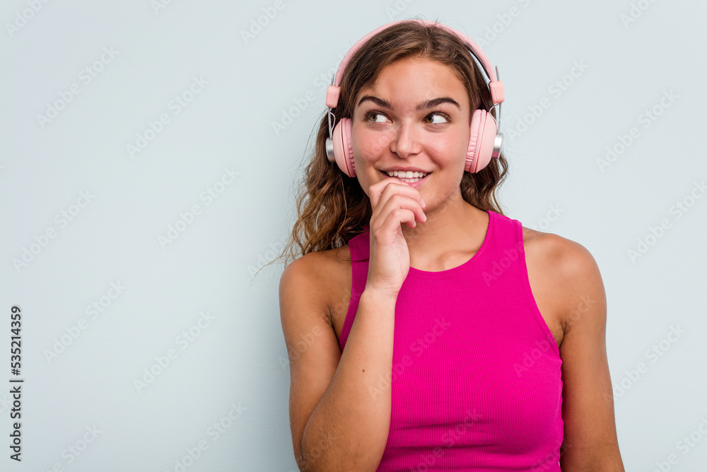 relaxed thinking about something looking at a copy space. relaxed thinking about something looking at a copy space.
