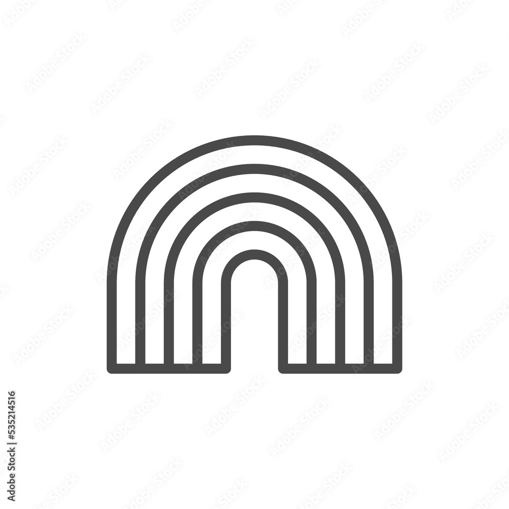 Rainbow icon sign vector,Symbol, logo illustration for web and mobile