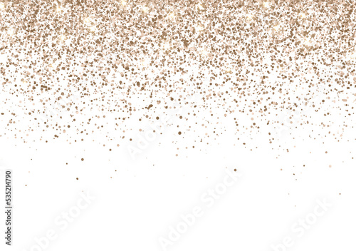 Holiday background scattering of bronze gold glitter