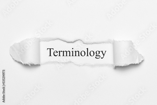 Terminology	 photo
